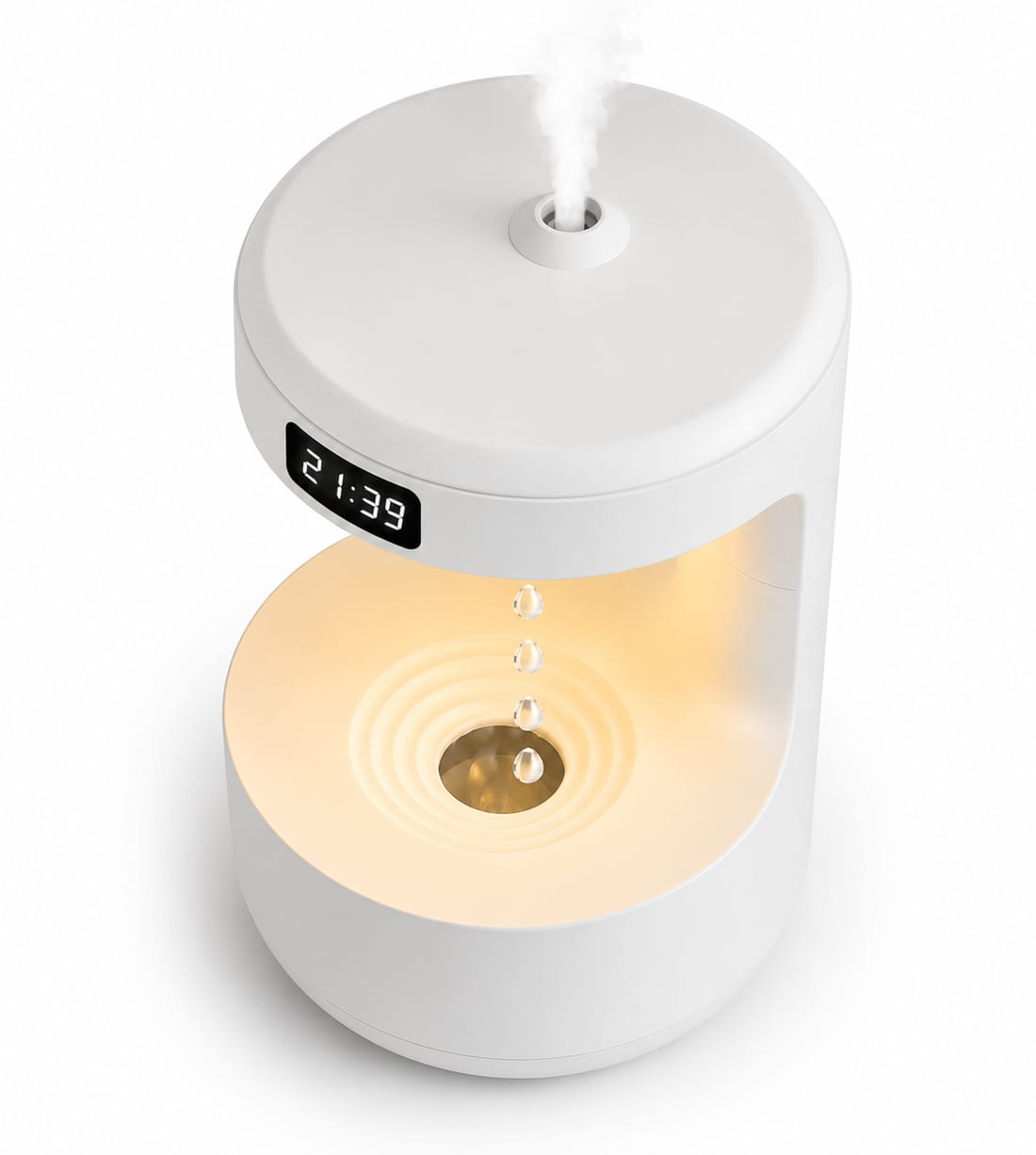 800ml Magic Backflow Levitating Water Droplets Humidifier with Ambient LED Warm Night Light